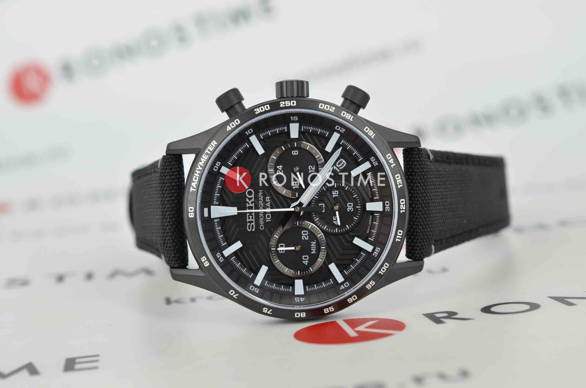 Seiko Seiko SSB417P1, sports япония мужские часы на браслете нейлон боковой вид